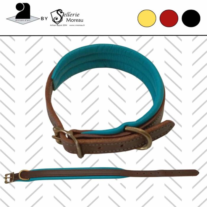 Collier de chien en cuir – Image 1